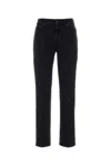 7 For All Mankind Black Stretch Denim Jeans In Black