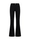 7 For All Mankind Lotta Soho Night High-rise Flared Jeans In Black
