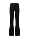7 For All Mankind Ali High Waisted Flare Jeans In Black In Black