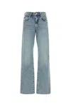 7 For All Mankind Womens Amuse Me Lotta Flared Straight-leg Mid-rise Stretch-denim Blend Jeans In Blue