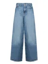 7 For All Mankind Marie Wide Leg Mid Blue Jeans In Blue