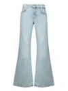 7 For All Mankind Sahara Spencer Flare Light Blue Jeans In Blue