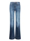 7 For All Mankind Flared High-waist Blue Jeans With Timeless Design In Blue