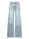 7 For All Mankind Wide-leg Light Wash Denim Jeans In Blue