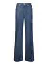 7 For All Mankind High-waisted Wide-leg Denim Jeans With Relaxed Fit In Blue