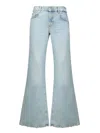 7 For All Mankind Wide-leg Light Wash Denim Jeans In Blue