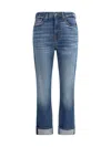 7 For All Mankind Skinny Groovy Jeans In Blue