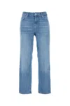 7 For All Mankind Stretch Faded Wash Denim Jeans With Belt Loops In Blue