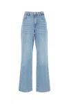 7 For All Mankind Embellished Twisted Lotta Flared Jeans In Blue