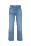 7 For All Mankind Stretch Faded Wash Denim Jeans With Belt Loops In Blue