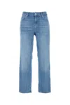 7 For All Mankind Stretch Faded Wash Denim Jeans With Belt Loops In Blue