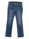 7 For All Mankind Buttoned Straight-leg Jeans In Blue