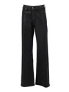 7 For All Mankind Coated Black Slim Fit Jeans With Five-pocket Design In Blue