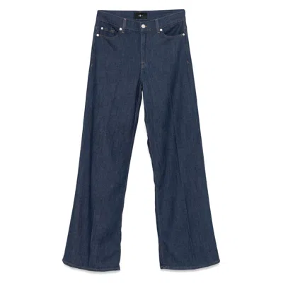 7 For All Mankind Denim Straight-leg Jeans In Blue