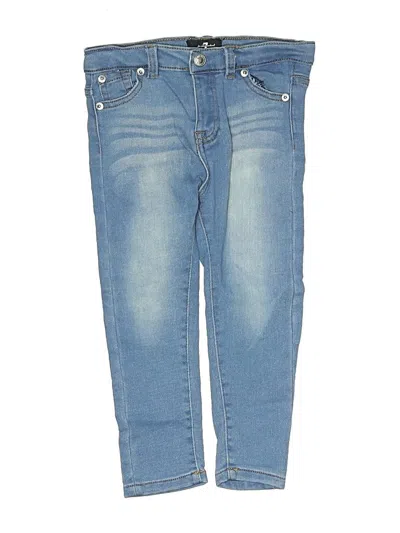 Pre-owned 7 For All Mankind Kids' Jeans In Blue