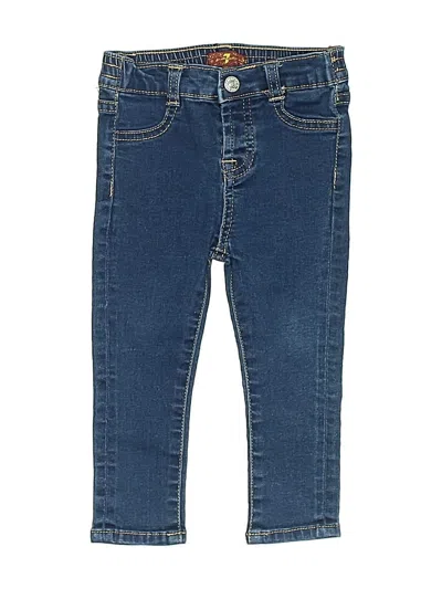 Pre-owned 7 For All Mankind Kids' Jeans In Blue