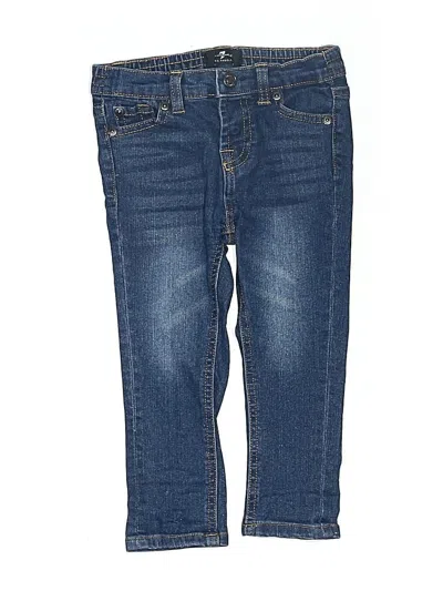 Pre-owned 7 For All Mankind Kids' Jeans In Blue