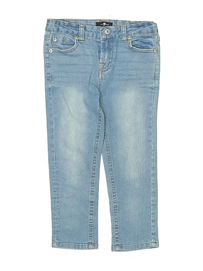 Pre-owned 7 For All Mankind Kids' Jeans In Blue