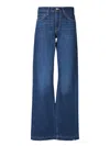 7 For All Mankind Womens Explorer Low-rise Straight-leg Stretch-denim Jeans In Blue