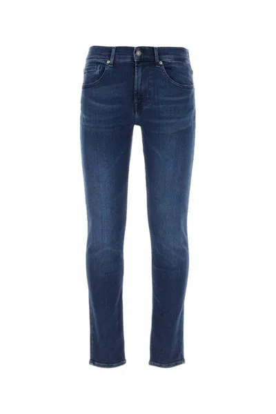 7 For All Mankind Paxtyn Mid-rise Skinny Jeans In Blue