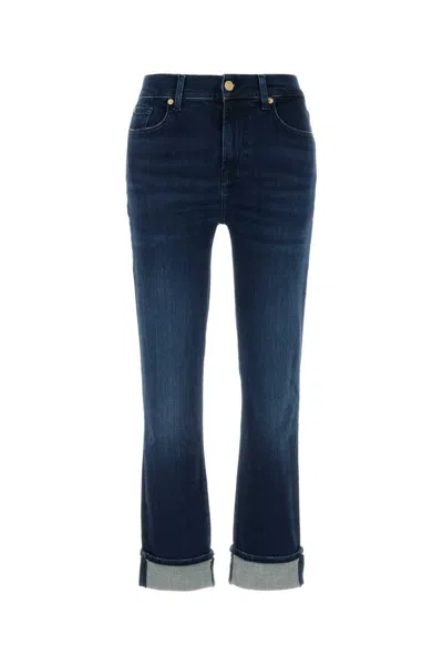 7 For All Mankind Stretch Denim La Jolla Jeans In Blue