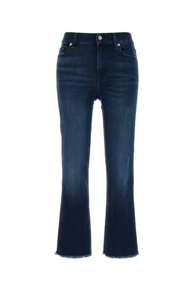 7 For All Mankind Stretch Denim La Jolla Jeans In Blue