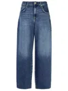7 For All Mankind Crystal-embellished Low Slung High-rise Jeans In Blue
