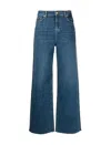 7 For All Mankind Crystal-embellished Low Slung High-rise Jeans In Blue