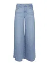 7 For All Mankind High-waisted Wide-leg Jeans With Vintage-inspired Aesthetic In Azul