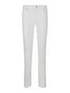 7 For All Mankind Flared Stretch Cotton Trousers With 5 Pockets In Azul