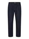 7 For All Mankind The Straight Linen Denim Trousers In Azul