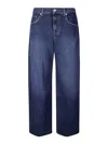 7 For All Mankind Bonnie Curvilinear Radar With Raw Cut In Blue