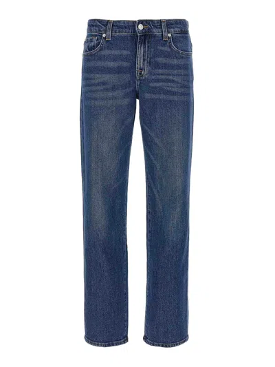 7 For All Mankind Calie Ankle Straight Leg Jeans In Multi