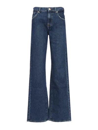 7 For All Mankind Tess Jeans In Stretch Denim In Blue