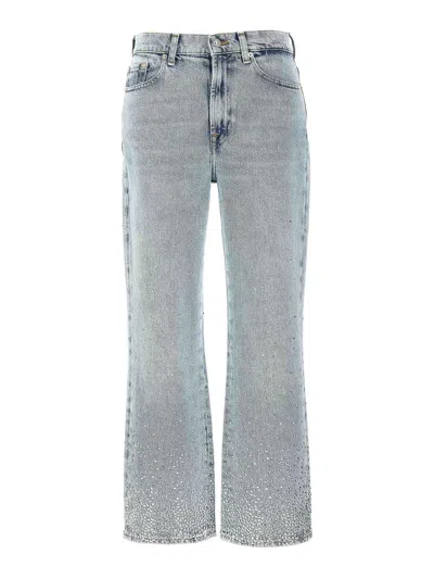 7 For All Mankind Logan Stovepipe Jeans In Light Blue