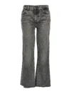 7 For All Mankind Low-rise Straight-leg Jeans In Grey