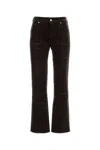 7 For All Mankind Chocolate Corduroy Calie Pant In Black