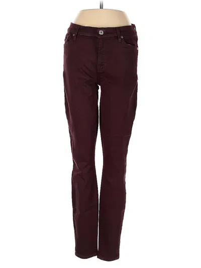 Pre-owned 7 For All Mankind Jeans In Burgundy