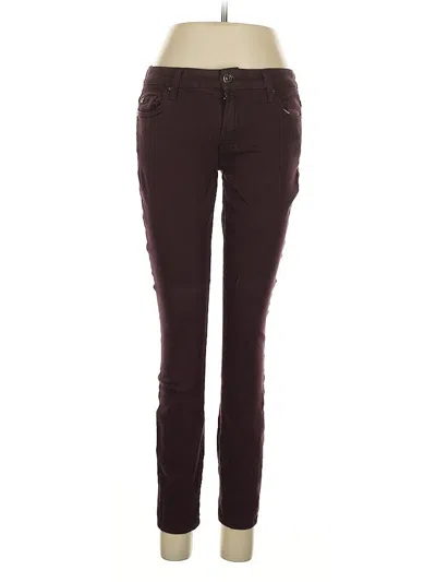 Pre-owned 7 For All Mankind Jeans In Burgundy