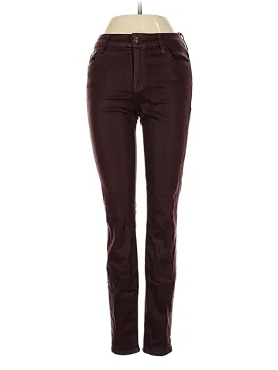 Pre-owned 7 For All Mankind Jeans In Burgundy