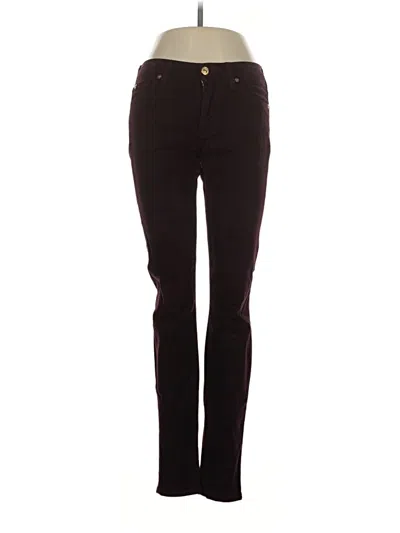 Pre-owned 7 For All Mankind Jeans In Burgundy