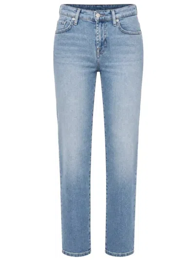7 For All Mankind Calie Straight Leg And Ankle Length Jeans In Blue