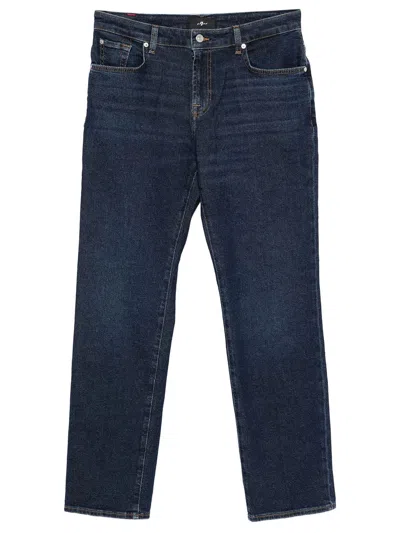 7 For All Mankind Calie Straight Leg Jeans In Black