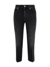 7 For All Mankind Jeans Calie Straight Black In Black