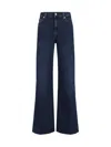 7 For All Mankind Tess High-rise Flared Jeans In Dark Blue