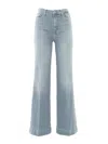 7 For All Mankind Denim Trouser In Gray