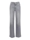 7 For All Mankind Lotta High-rise Wide-leg Jeans In Gray