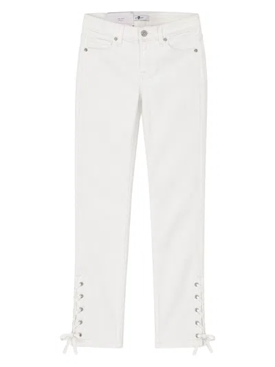 7 For All Mankind Jeans In Denim Di Cotone In White