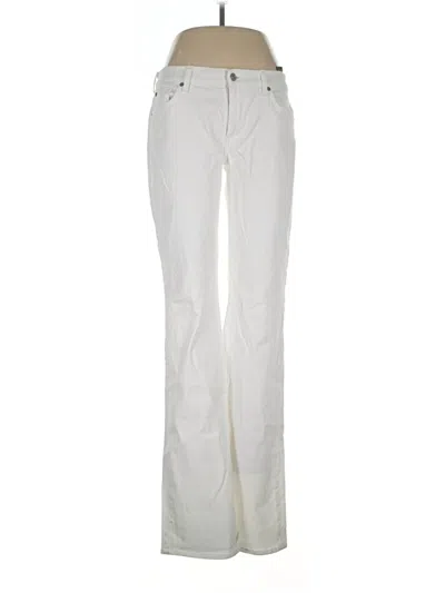 Pre-owned 7 For All Mankind Jeans In Ivory