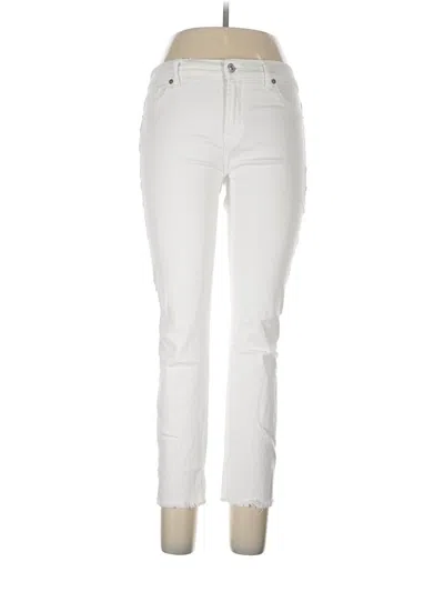 Pre-owned 7 For All Mankind Jeans In Ivory